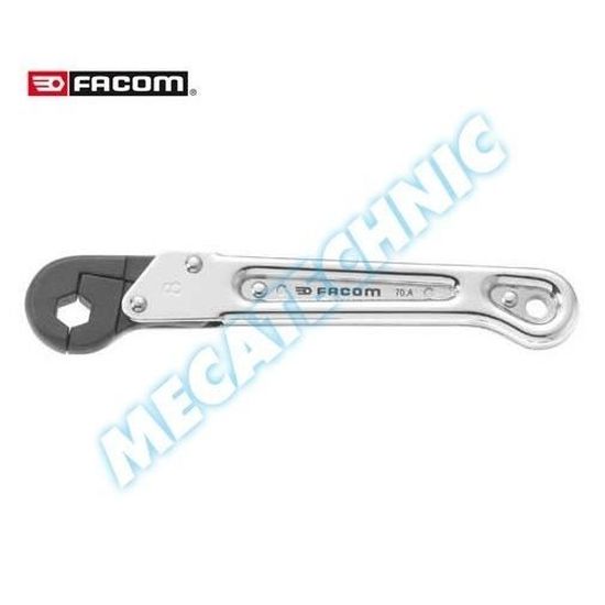 Facom 43.12X14 Clé à Tuyauter Avec Toile – 7 à 19 Mm, Manche Court, Serrage Puissant Durites Et Écrous Injecteur