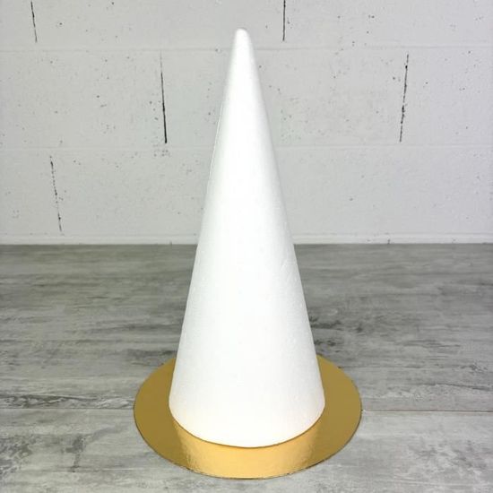 Cône En Polystyrène Creativ 35cm De Hauteur - Blanc | Pour Déco, Art Et Loisirs Créatifs