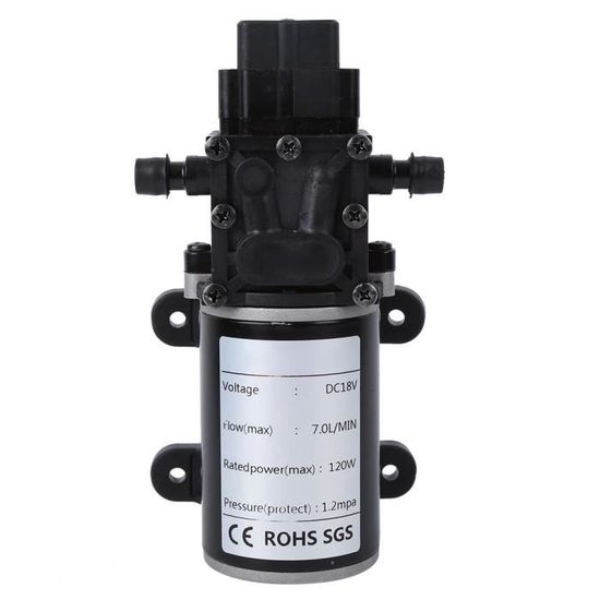Pompe à Eau 12V Auto-amorçante à Membrane - Débit 5L/min, Pression 0.8MPa - Pour Irrigation, Piscine, Jardin