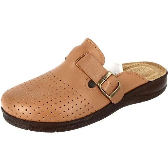 Sabot Homme Cuir Sabot Médical Homme Cuir Noir Confort Et Soutien  Taille 100 Sabots Homme