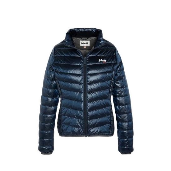 Doudoune poids plume femme Schott Ref 58650 Ocean Bleu
