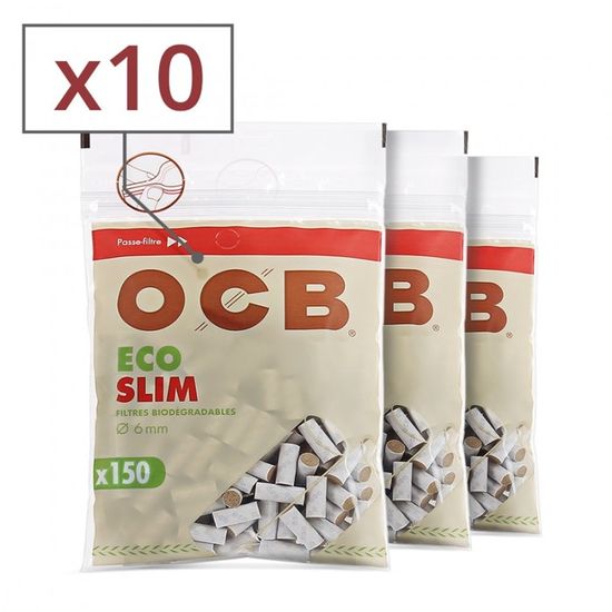 Filtres OCB Eco Bio Slim x 10 sachets - 13,00€