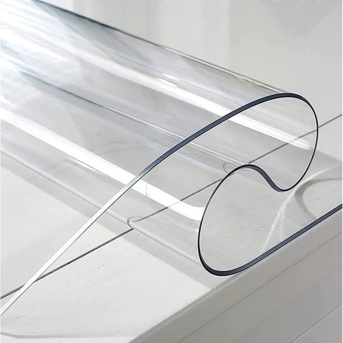 Sous-Main De Bureau Transparent 150x60cm En PVC - Antidérapant, Imperméable Et Résistant à La Chaleur