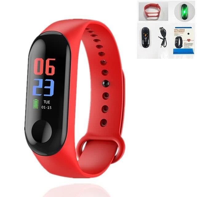 Bracelet connect M3 suivi du rythme cardiaque pour hommes et