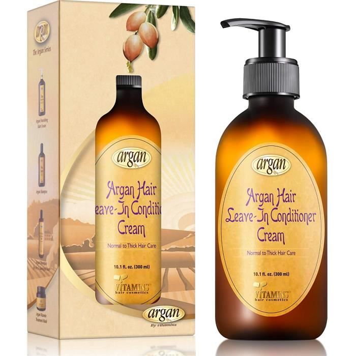 Vitamins Creme Apres Shampoing Sans Rinçage, Leave in Conditioner Produit Cheveux Abîmés & Secs Intense à l' Huile d'Argan (Norma