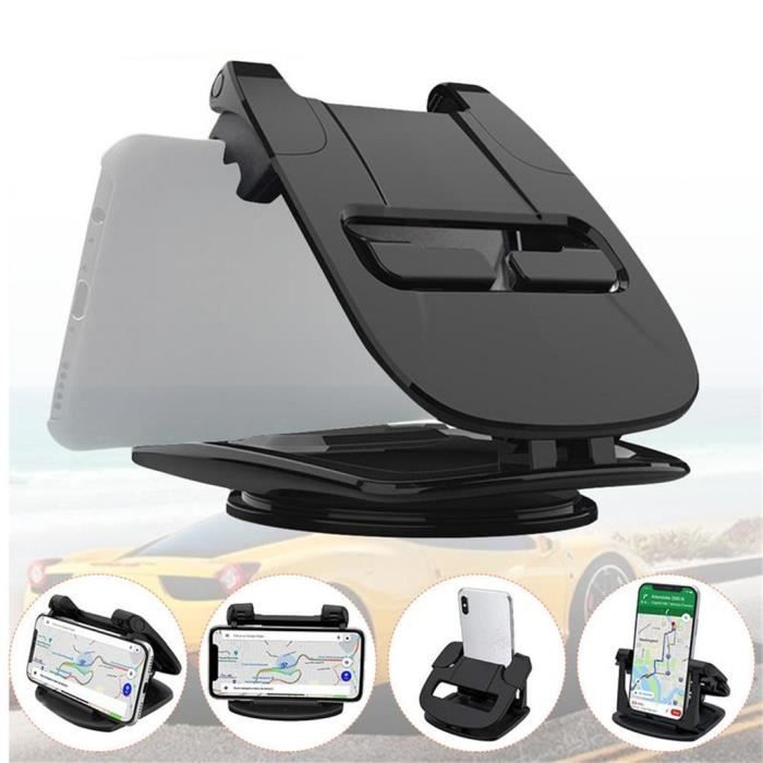 Rotation à 360 ° du support de support de téléphone de voiture pour tenir verticalement - horizontalement pour les smartphones