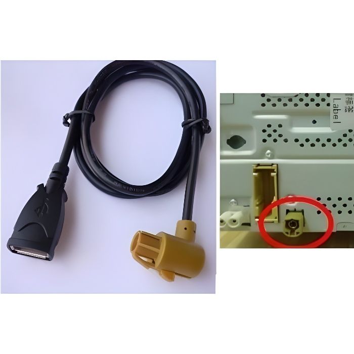 Cable AUXILIAIRE USB POUR VW RCD300 RCD510
