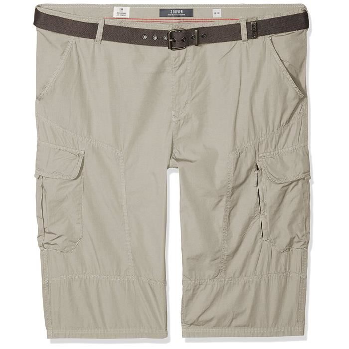 s.Oliver Big Size 15.806.74.5060 Short, Gris (Sun Bleached Grey 9114), 44 W Homme - 15.806.74.5060-9114
