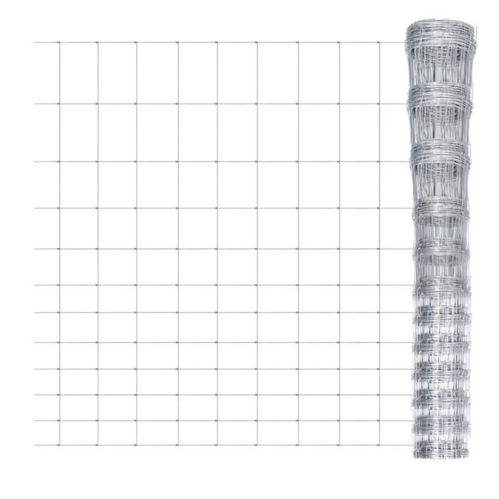 ♪♪4656 Clôture Classique - Clôture de jardin Brise vue Brise vue Acier galvanisé 50 m 150 cm MEUBLE®