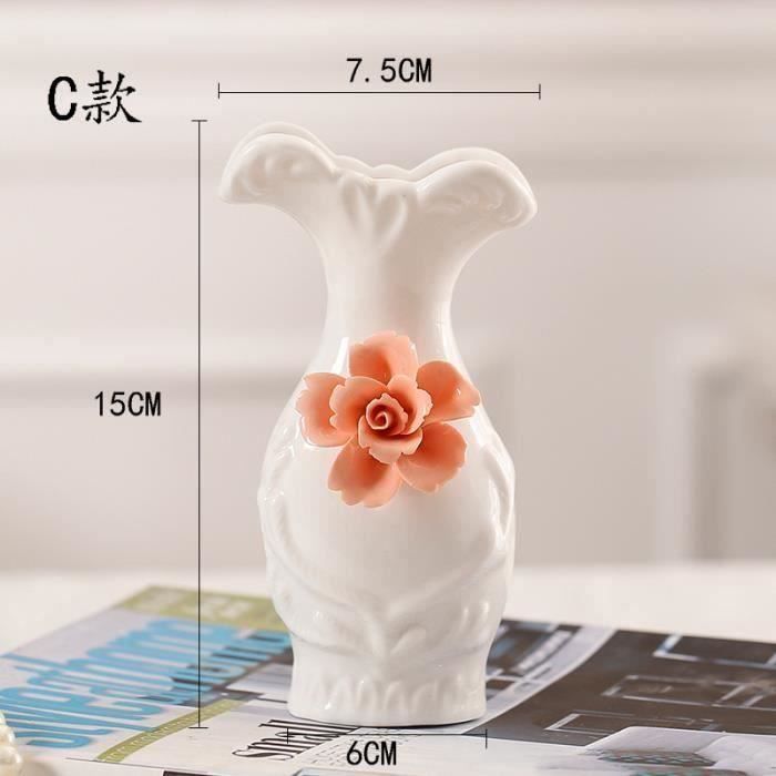 Vase Blanc en Porcelaine Décoration Pour Maison TYPE C L19734