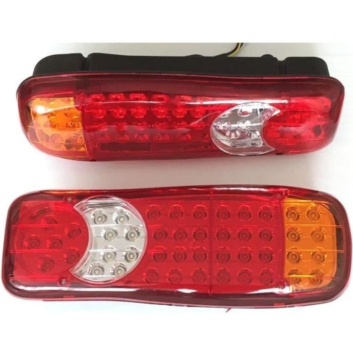 2x 46 Leds Arrêter Feux Arrière 12V pour Camion Camper Remorque Camionnette Châssis Benne Caravane Lkw 350 MM