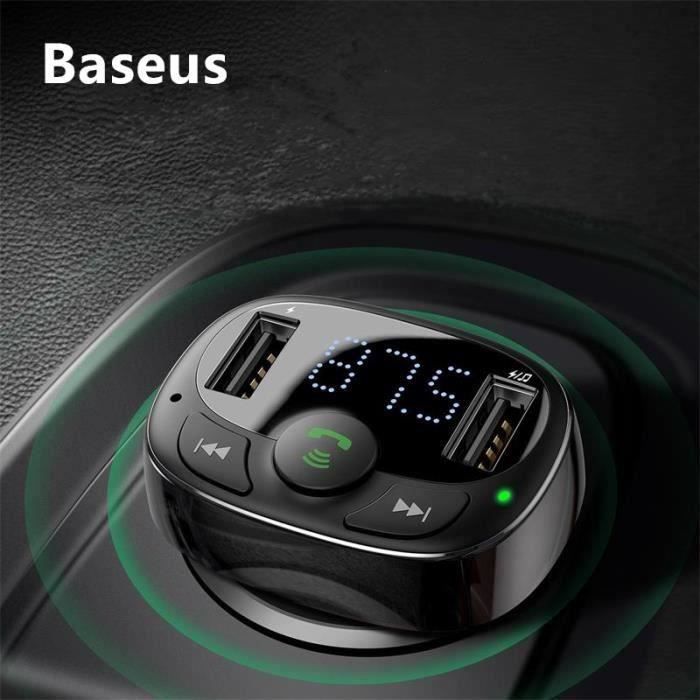 Chargeur de voiture USB Allume Cigare pour téléphone mains libres Transmetteur FM Kit de voiture Bluetooth LCD Lecteur MP3