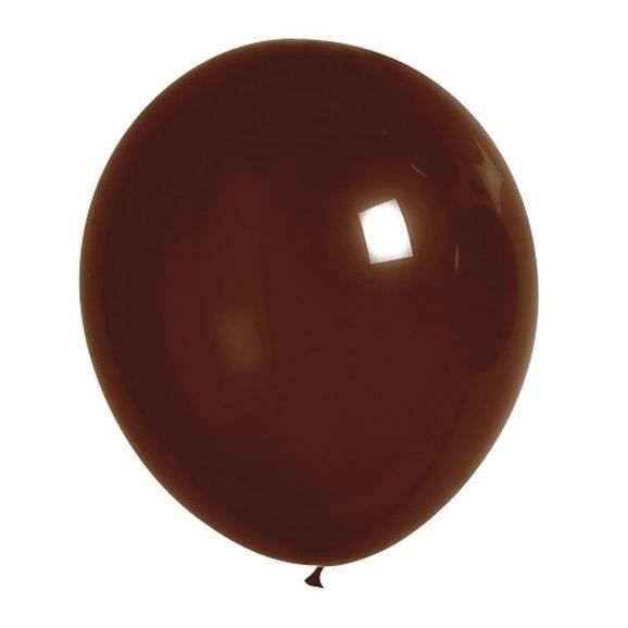 Lot de 100 ballons en latex opaque chocolat