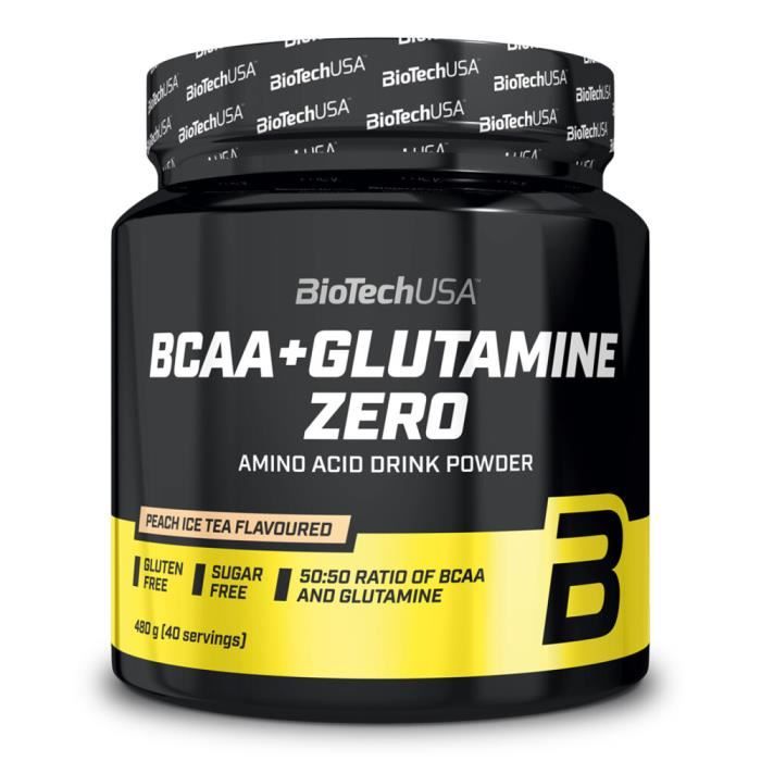 BCAA en poudre BCAA+Glutamine Zero - Orange 480g