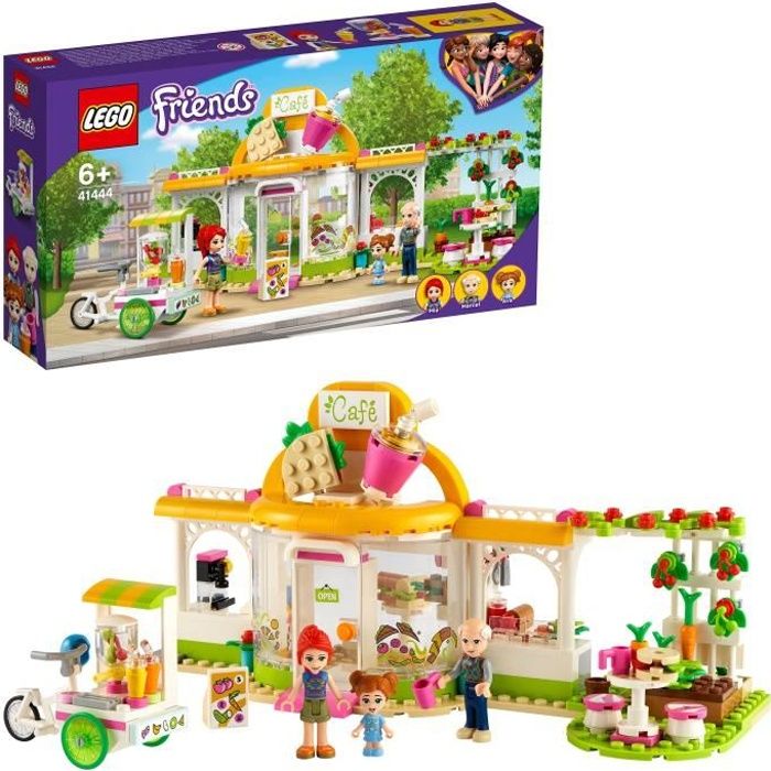 LEGO® Friends 41444 Le Café Bio de Heartlake City avec 3 Mini Poupées, Jeu Educatif pour Enfant de 6 ans et plus