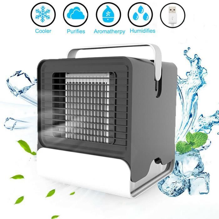 Climatiseur Portable Mobile Refroidisseur Bureau personnel de bureau personnel de climatiseur de fan frais d'ion négatif d'USB mini