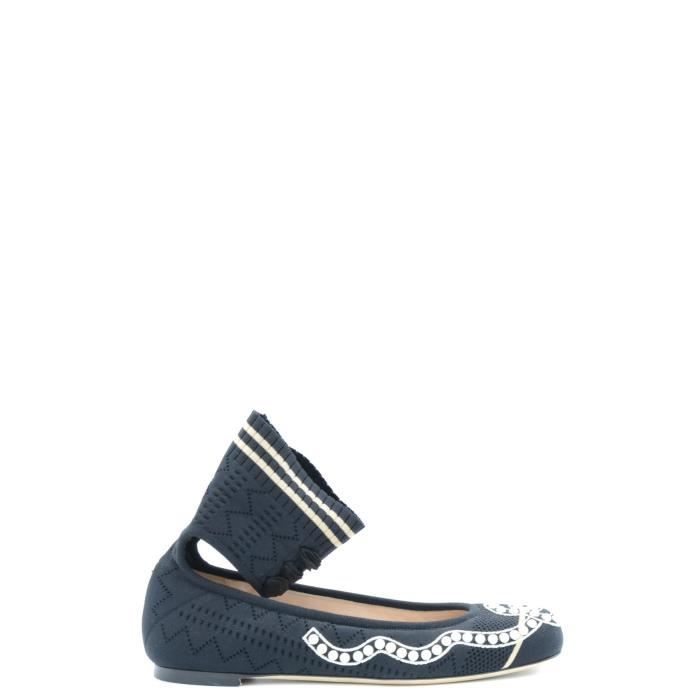 FENDI FEMME MCBI36658 NOIR CUIR BALLERINES