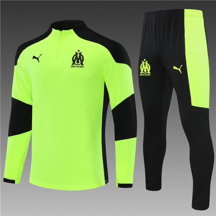 Survêtement Foot Homme OM Marseille,Maillot Foot Enfants Garçon Homme 2021 Survêtement Foot Maillot de Foot,Haut et Pantalon