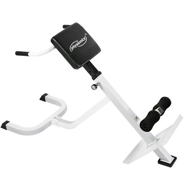 Physionics® Banc de Musculation pour Dos - Pliable, Réglable en Hauteur - Appareil Hyper Extension, pour Abdominaux, Fitness
