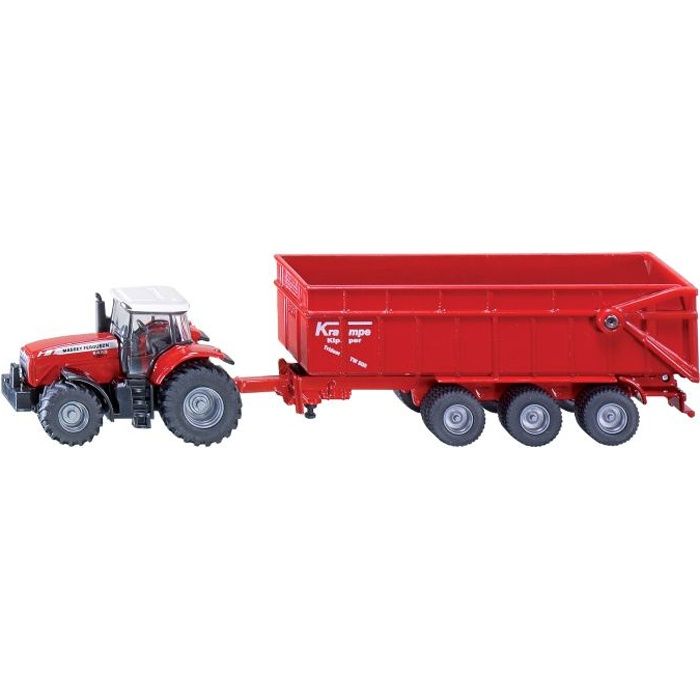 MASSEY FERGUSON avec remorque 3 essieux - Echelle…