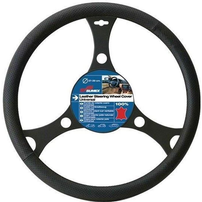 couvre volant noir peugeot 207 - diamètre volant 37/39cm -