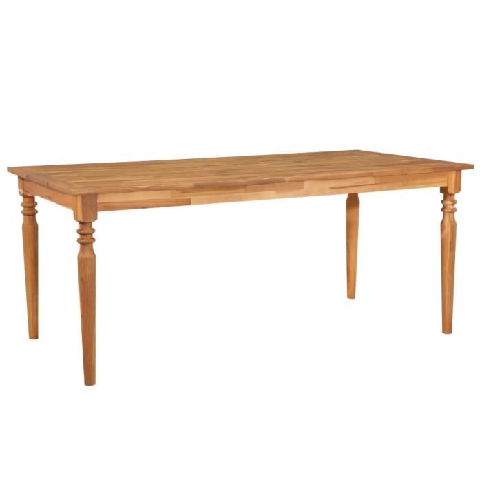 vidaXL Table de jardin 170x90x75 cm Bois d'acacia massif Poids: 25