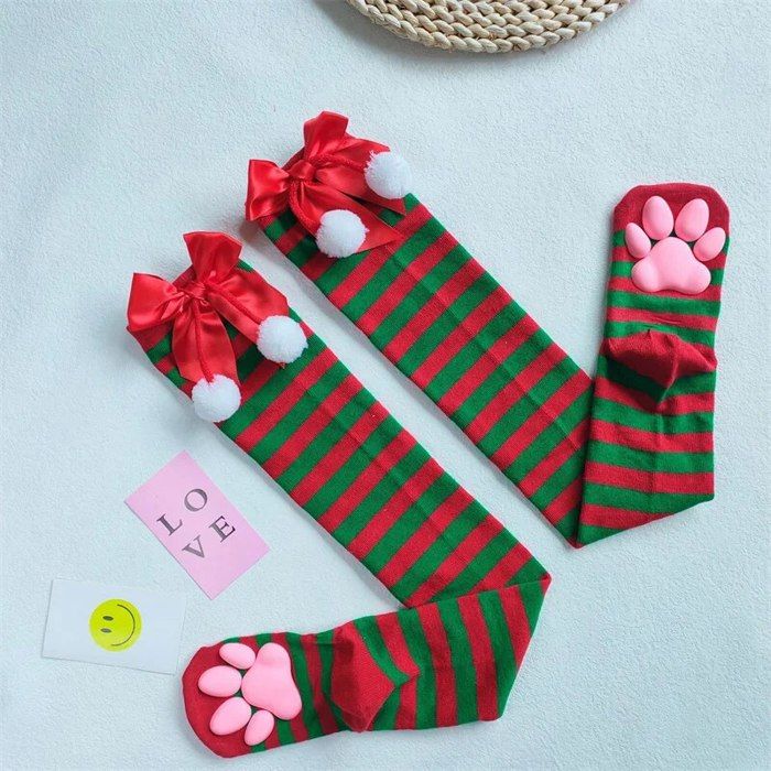 Chaussettes Hautes Hiver Kawaii Lolita Y2K Harajuku - Style Japonaise Femme Fille