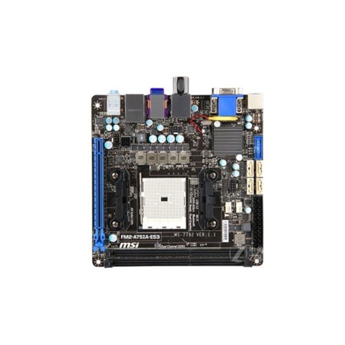 Carte mère MSI FM2-A75IA-E53 AMD A75 Socket FM2 2xDDR3 SDRAM 16 Go Mini ITX Reconditionné - MSI reconditionné disponible sur Cdiscount Seconde Vie