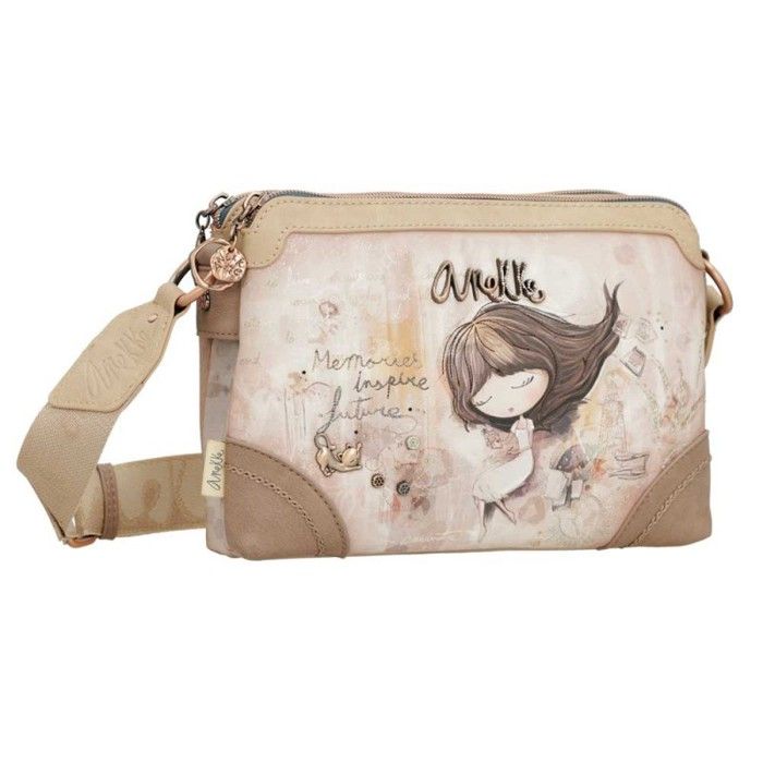 Sac Bandoulière Anekke Imaginary Moyen - Multi-Compartiments - Dimensions 25/19/6 Cm - Style Crossbody Femme