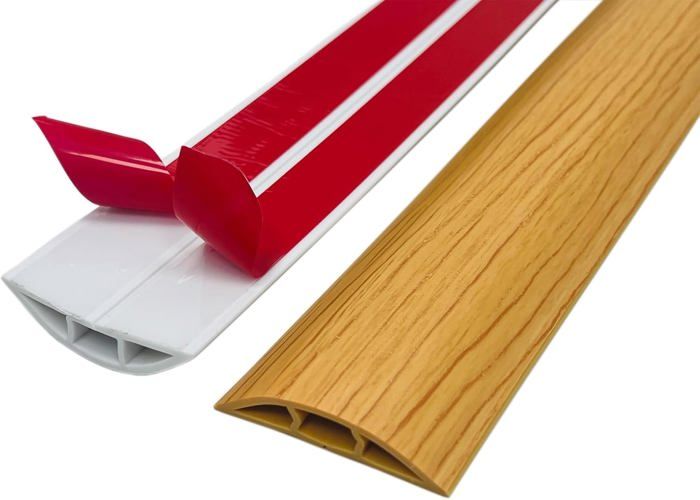 Goulotte Câble Auto-Adhésive 6m X 1.6cm - Cache-Fils Flexible Pour Maison/Bureau