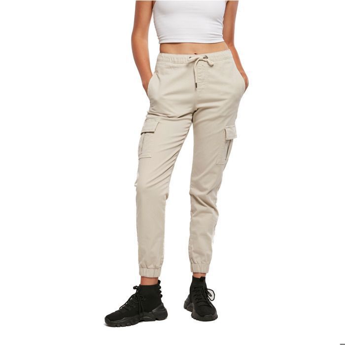 Pantalon cargo - URBAN CLASSICS - Femme - Taille haute - Confortable - Poches cargo