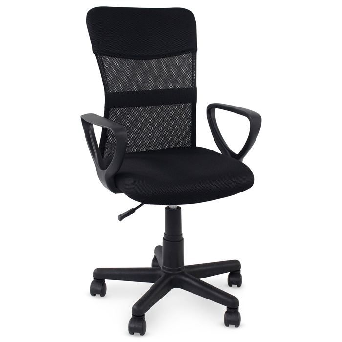 Chaise De Bureau Ergonomique Pivotante - Dossier En Maille Respirante | Hauteur Réglable | Accoudoirs | Vert