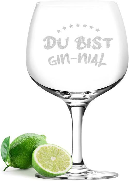 Verre à Gin Ballon Personnalisable - Gravure Pour Anniversaire 18, 21, 30, 40 Ans, Cadeau
