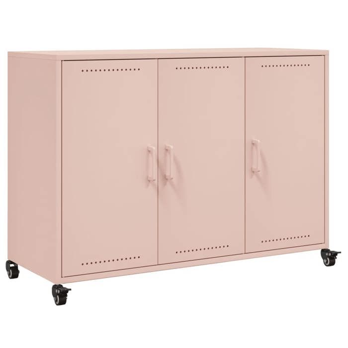Enfilade/Bahut/Vitrine - Rustique - Buffet rose 1005 x 39 x 72 cm acier @699073