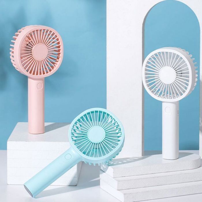 Mini Ventilateur Portable USB – Rechargeable, Pliable, Rose, 3 Vitesses, A+++
