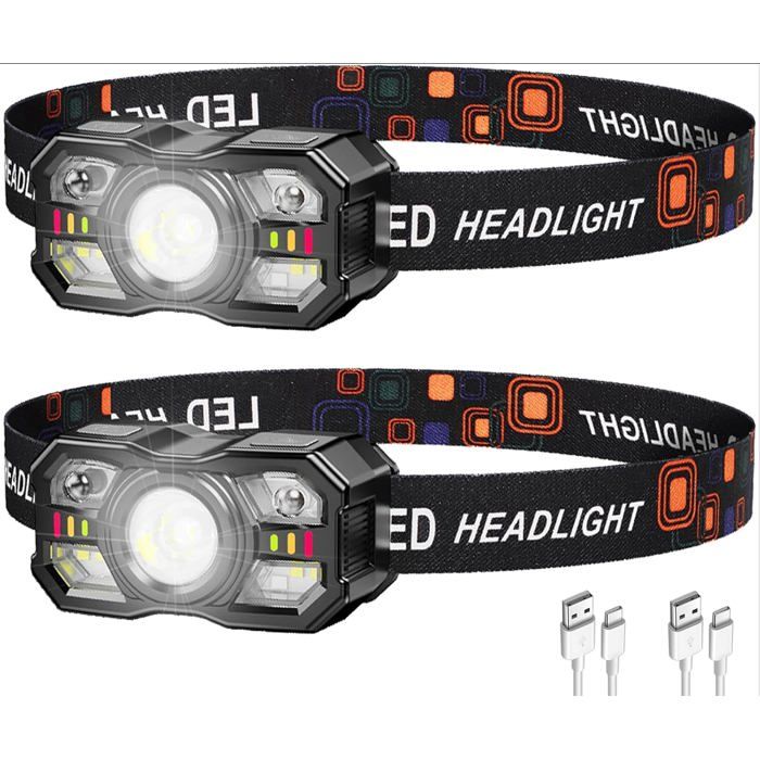 Lampe Frontale LEDLampe Frontale LED Ultra Puissantelampe Frontale Running2000 Lumens Super Lumineux Torche Frontale