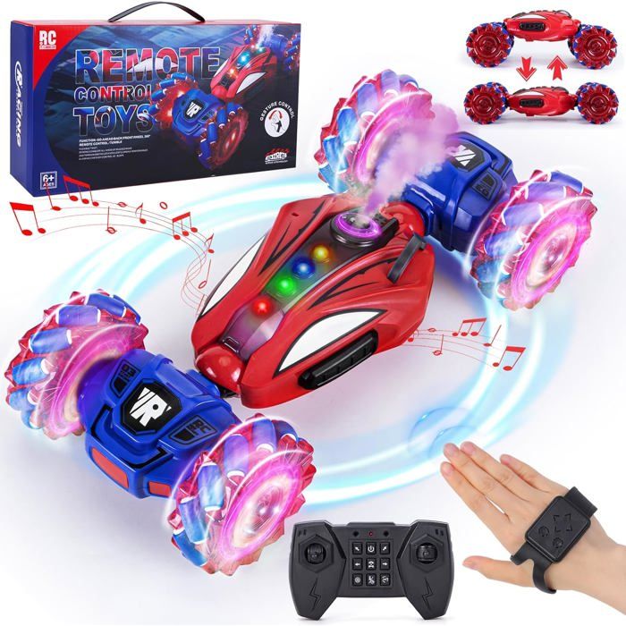 Voiture Spider RC 2.4GHz – Transformable En Robot, Lumières LED, Rotation 360°, Cadeau Enfant 3+