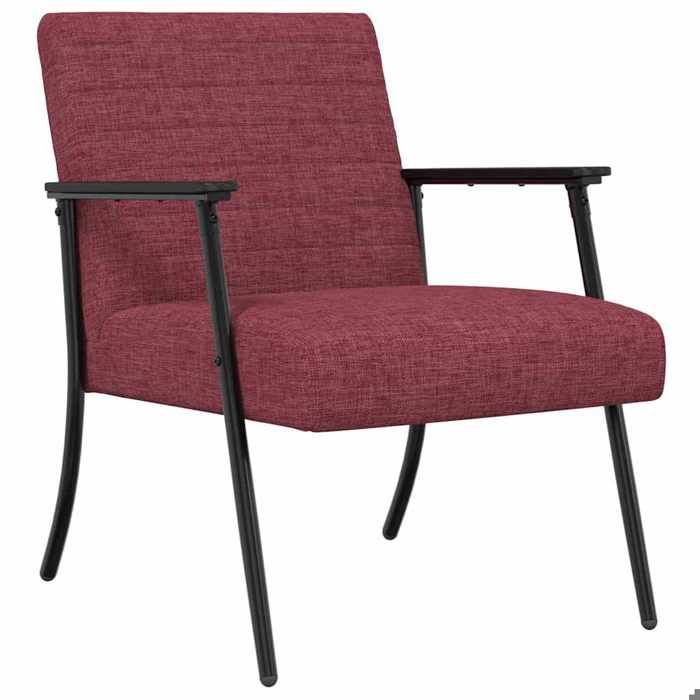 NEUF 2026 CHIC Chaise simple SWEETY Fauteuil de salon 1 PLACE Bordeaux 59x75x78 cm tissu FF4920