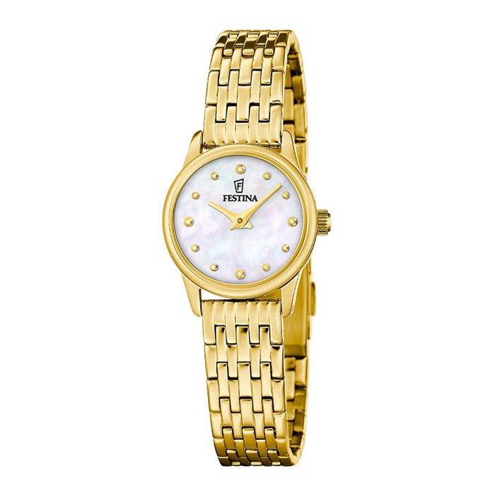 Montre - FESTINA - Mademoiselle F20750/1 - Acier doré - Cadran nacre 23 mm - Quartz