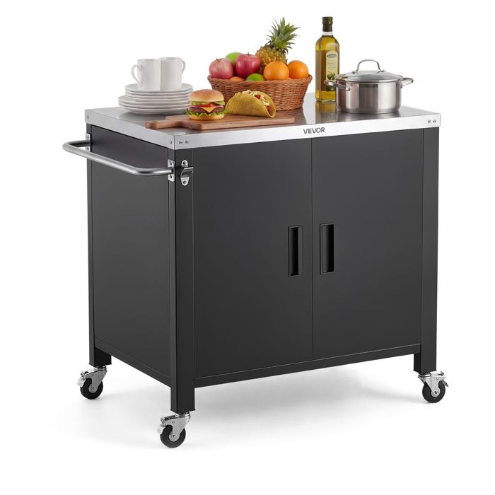 Desserte Plancha Extérieure-VEVOR-1015 cm Chariot de Barbecue avec Placard Pour Jardin Terrasse Cuisine en Plein air