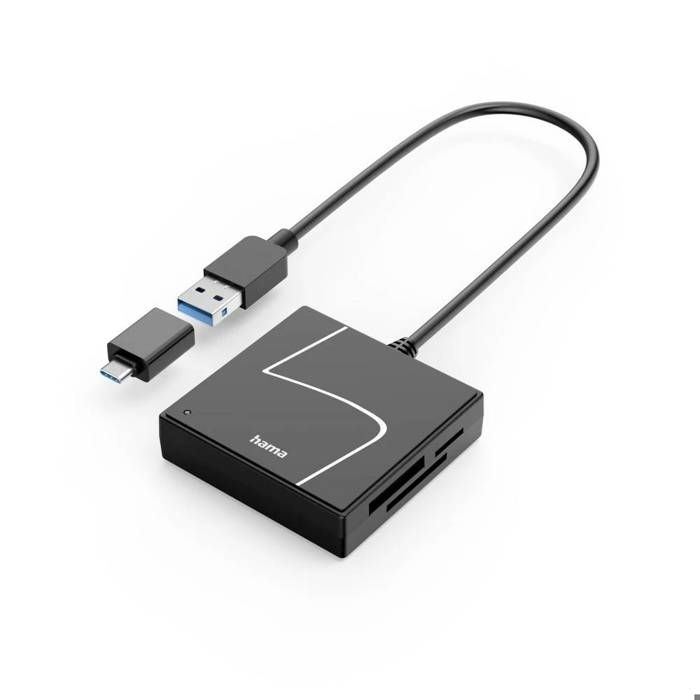 Hama Lecteur de cartes USB 3.2 Gen 1 Type-A/Type-C 5000 Mbit/s Noir - vue 2