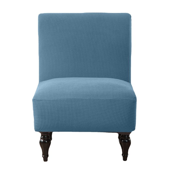 1 Housse extensible jacquard fauteuil sans accoudoirs protection amovible tissu élastique salon salle à manger .