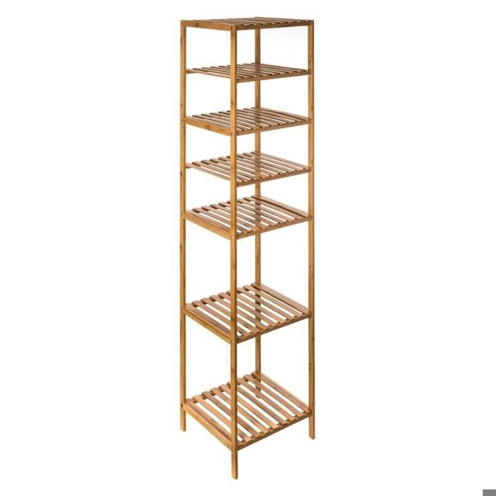 etagere bambou 6 etageres l 35 cm cdiscount maison