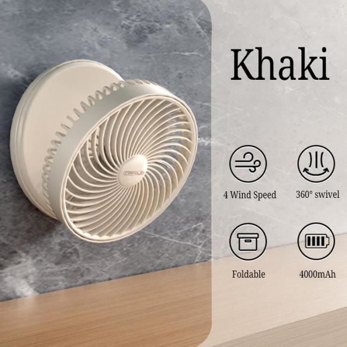 Mini Ventilateur, Design Rail Coulissant Réglable À 3 Vitesses - Petit