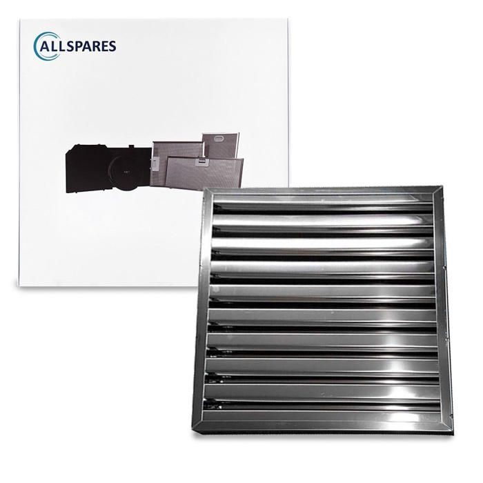 AllSpares Filtre choc pour hottes aspirantes pro à chicane inox Type B (400x500x25mm)