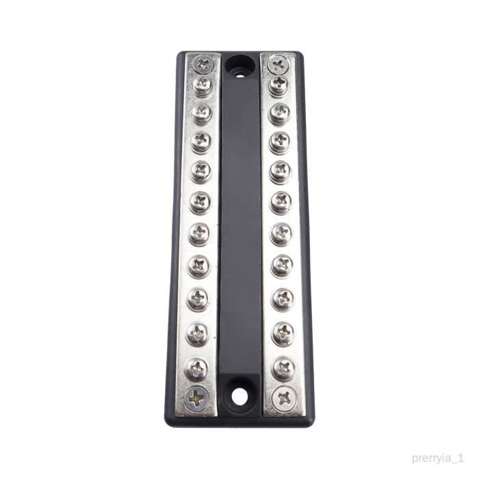 Bornier Moteur à Vis Double Trou - Noir, Diamètre 4,7 Mm, Distance Entre Trous 71 Mm, Pour Connexions électriques