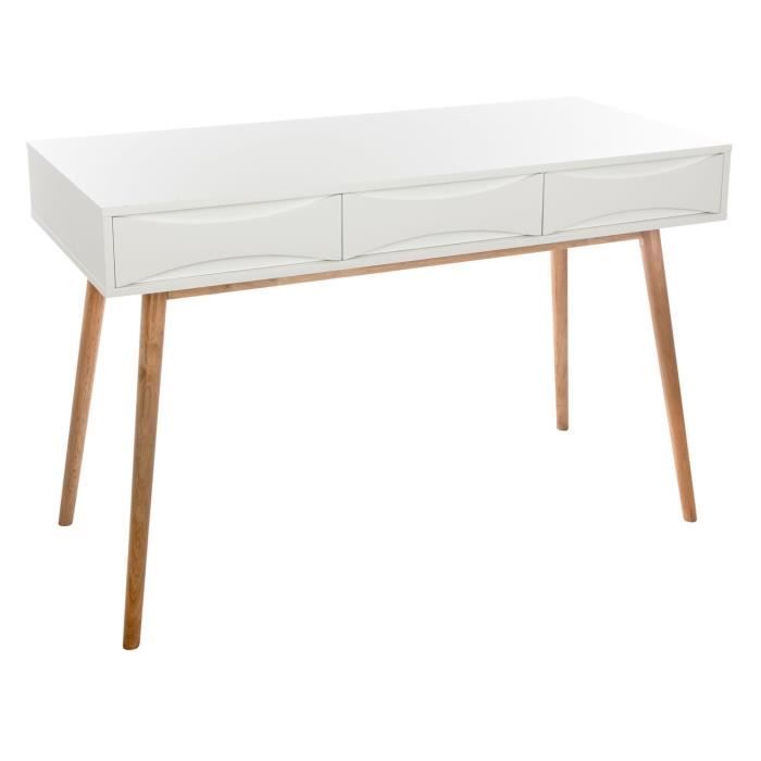 Console Scandinave Aban L 120 X H 78 Cm Blanc Achat Vente Console Console Scandinave Aban L Cdiscount