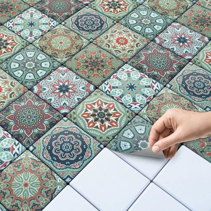 Autocollant Pour Carrelage - Motif Cupcake - Facile à Poser - Pour Cuisine & Salle De Bain