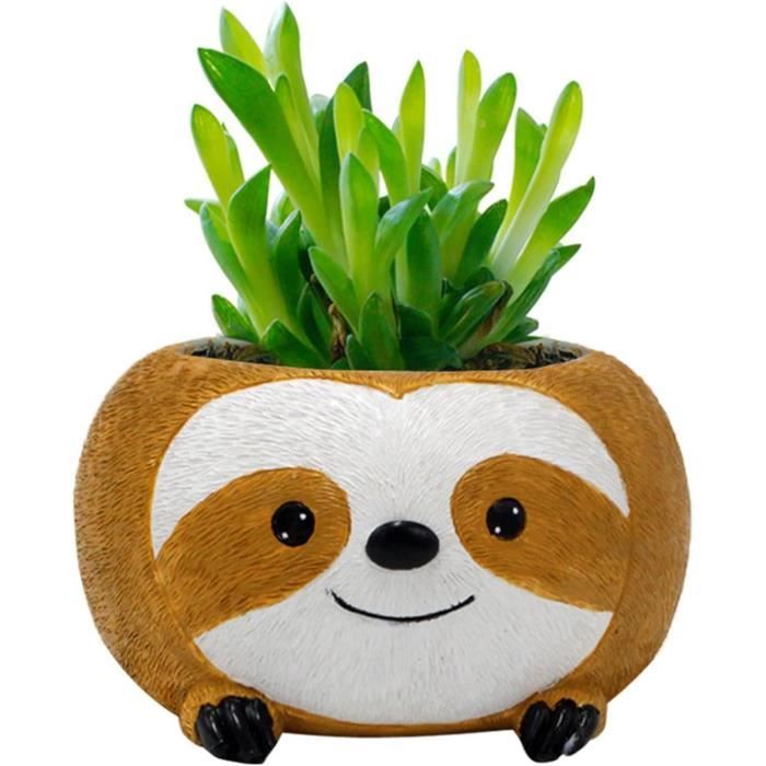 VASE,Style F--Pot De Fleurs En Résine Pour Filles, Tête De Visage