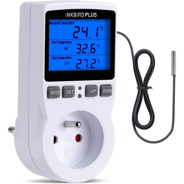 Régulateur De Température Numérique – Prise Thermostat Avec Sonde Ntc Controle Temperature Pour Reptiles Serres Aquariums 99097646